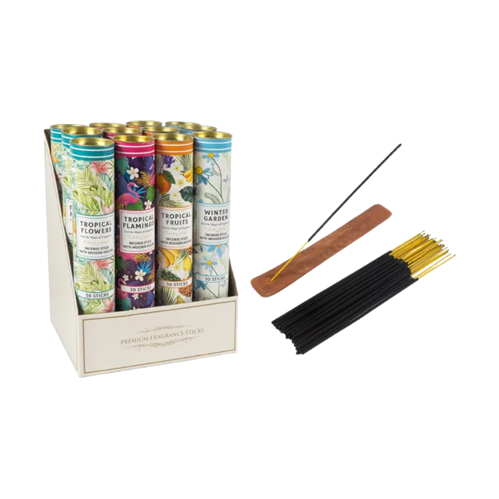 Premium Scented Incense Sticks with Wooden Holder Tube 2