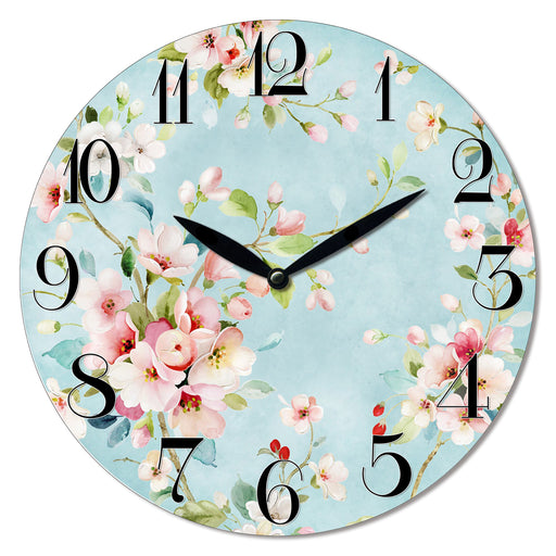  Peach Blossom Blue Table Clock  | Clocks and Wall clocks by Casaliving&nbsp;