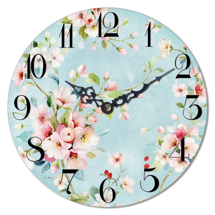  Peach Blossom Blue Table Clock  | Clocks and Wall clocks by Casaliving&nbsp;