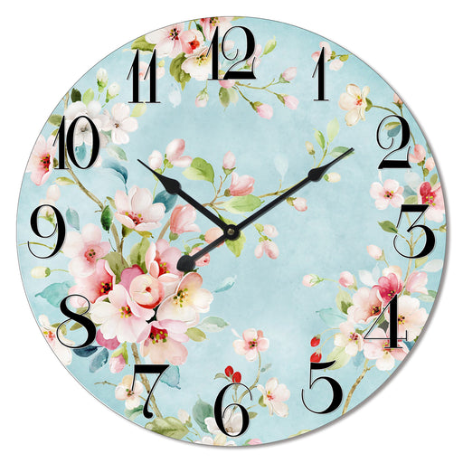  Peach Blossom Blue Table Clock  | Clocks and Wall clocks by Casaliving&nbsp;