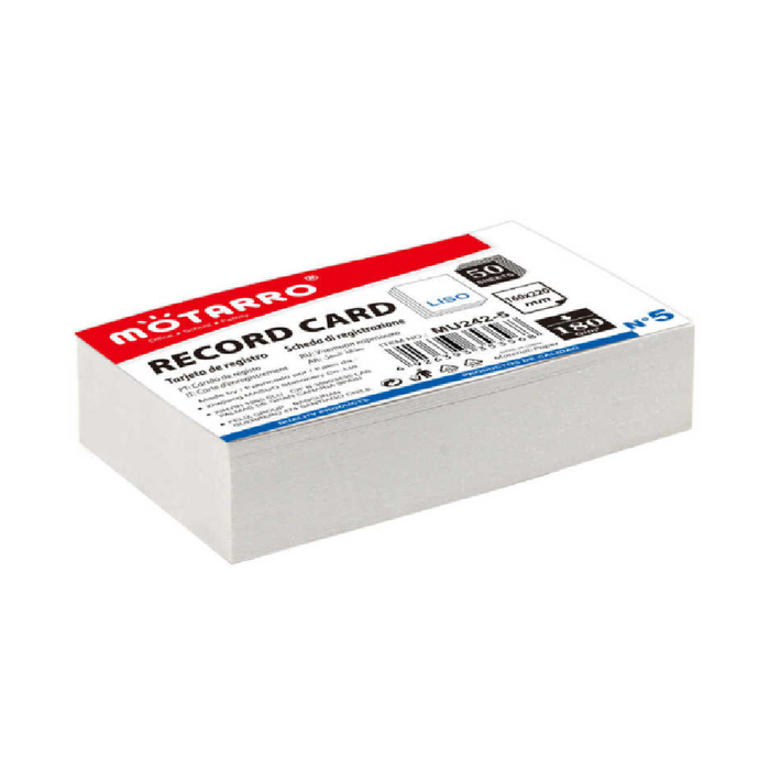 Record Card 16 × 22cm 180g 50pcs Plain