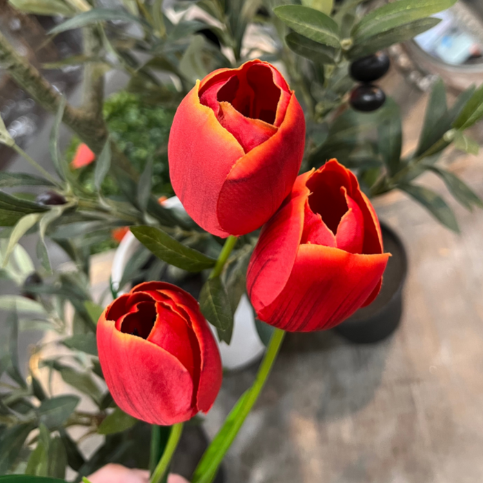 Red Artificial Tulip Bunch - Artificial Flowers by Casaliving&nbsp;