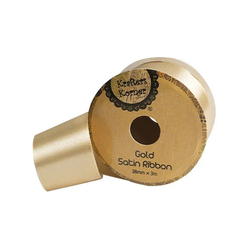 Satin Gold Ribbon  3m × 38mm [288/6]