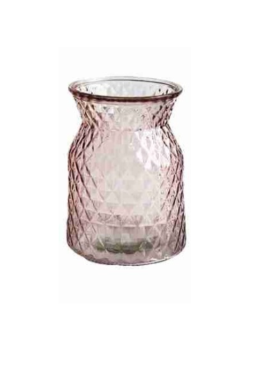 Glass Vase in Diamond Designs (14x14x20cm) - Vases and Glass Vases by Casaliving