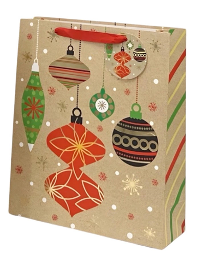 CHRISTMAS DESIGNS ON BROWN PAPER &nbsp;BAG