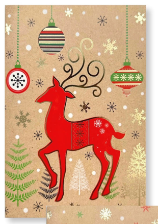 FOILED KRAFT LOOK CHRISTMAS CARDS&nbsp;– Christmas Decorations, Gifts, and Accessories by Casaliving