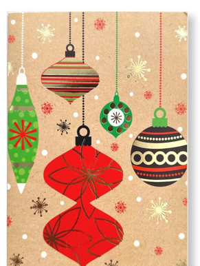 FOILED KRAFT LOOK CHRISTMAS CARDS&nbsp;– Christmas Decorations, Gifts, and Accessories by Casaliving