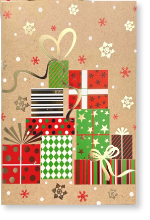 FOILED KRAFT LOOK CHRISTMAS CARDS&nbsp;– Christmas Decorations, Gifts, and Accessories by Casaliving