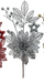 CHRISTMAS ELEGANT METALLIC FLOWERS BERRY LEAVES SPRAY – Christmas Decorations, Gifts, and Accessories by Casaliving