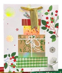 FOILED TRADITIONAL CHRISTMAS BAG &nbsp;– Christmas Decorations, Gifts, and Accessories by Casaliving