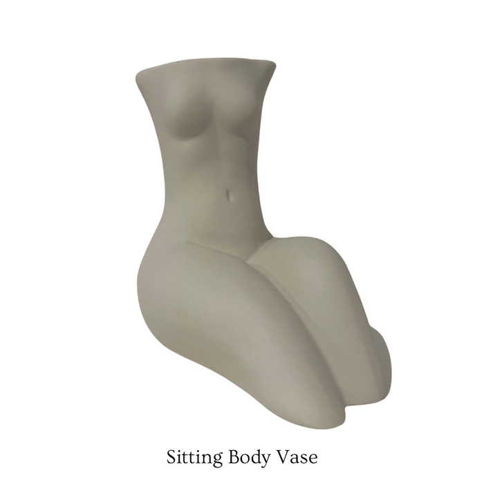 Ceramic Silhouette Body Shape Vase - Vases by Casaliving&nbsp;