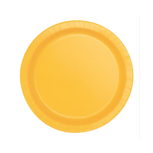 Sunflower Yellow 8 x 23cm (9") Paper Plates