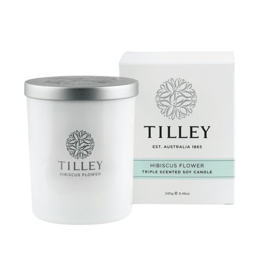 Tilley Hibiscus Flower 45 Hour Scented Soy Candle 240g - Home Candles and Oil Burners by Casaliving&nbsp;