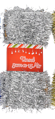 Tinsel 5cm x 15mtr x 1Ply | Christmas Decorations, Gifts, and Accessories by Casaliving