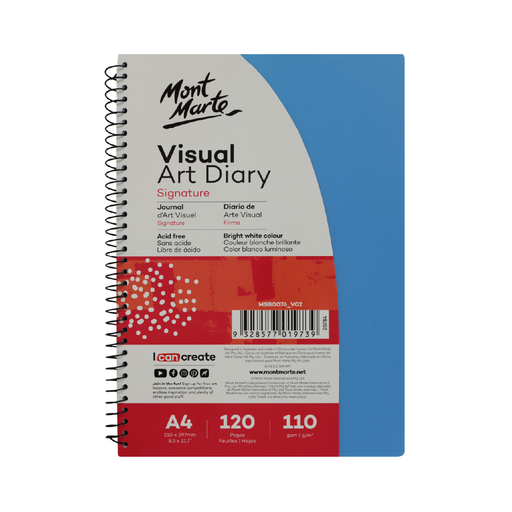 Visual Art Diary PP Coloured Cover A4