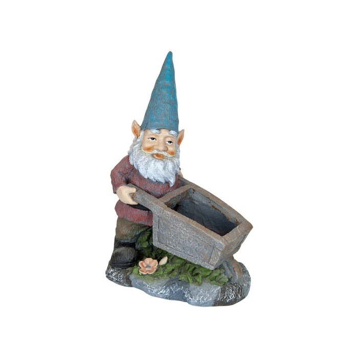 Vivid Gnome Pushing Planter Cart | Gnome and Bird Figurines by Casaliving&nbsp;