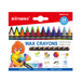 Pack of Motarro wax crayons with colorful design and branding on a white background