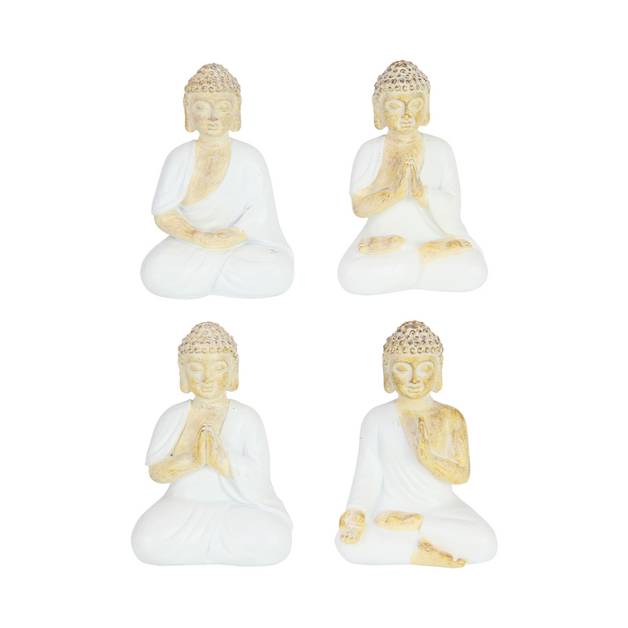 White & Natural Rulai Buddha - Buddha Statues by Casaliving&nbsp;