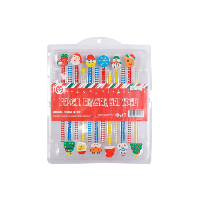 Pencil Eraser Set 19cm 12Pc