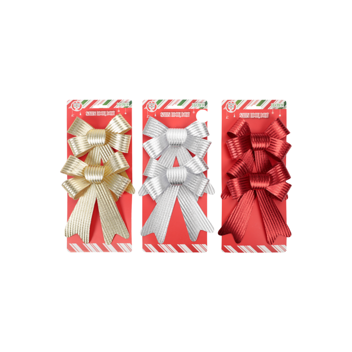 Bow Satin Look 14x18cm Pack 2
