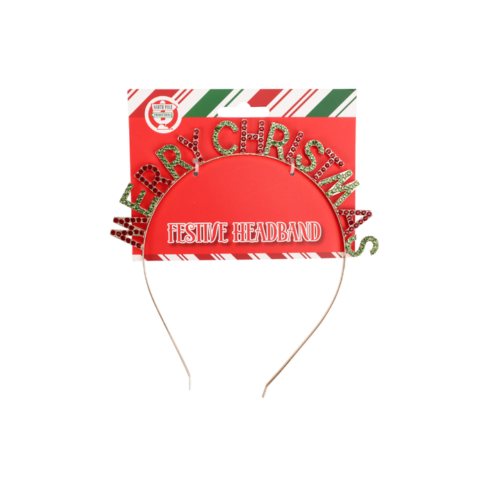 Headband Metal Merry Christmas