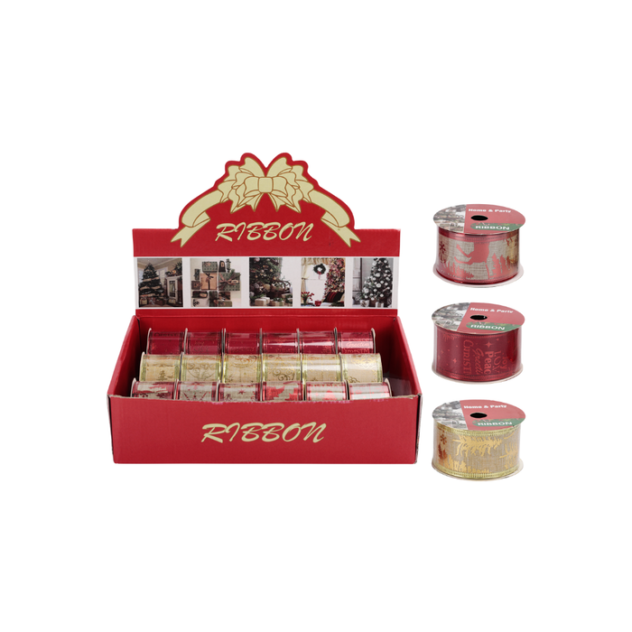 Ribbon Wire Edge 2.7m Kraft