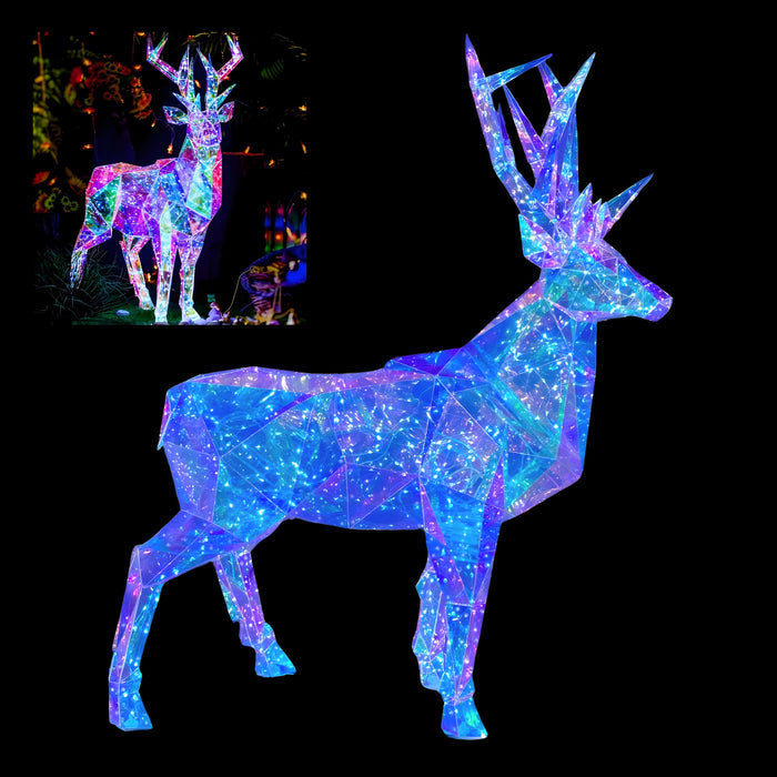 LIGHT UP REINDEER 75X25X90CM