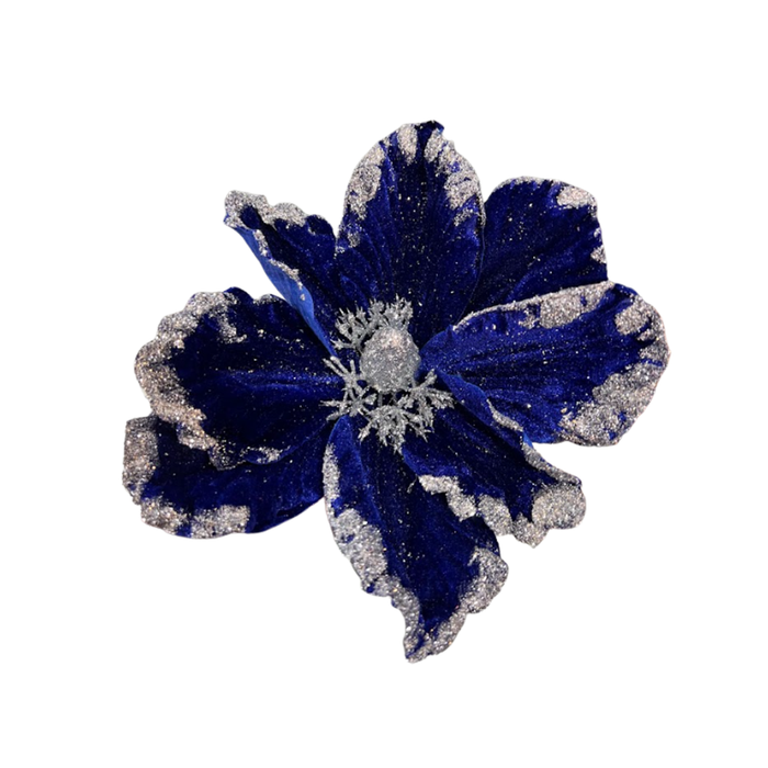 Blue Clip Christmas Flowers - Casa Living