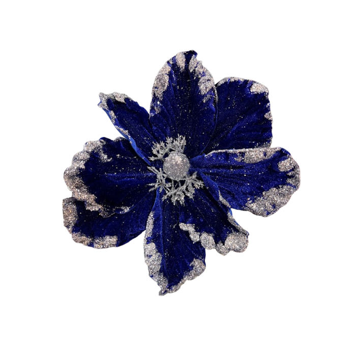 Blue Clip Christmas Flowers - Casa Living