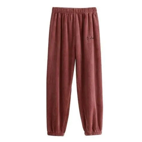 Coral Fleece Fluffy PJ Pants Furry Thick Soft Extra Warm Extra Comfortable