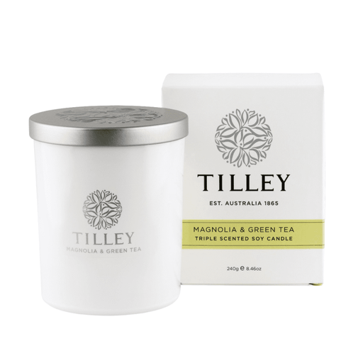 Tilley Soy Candle - Magnolia & Green Tea 45 Hour Scented Candle