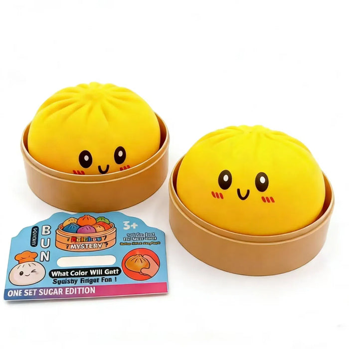 Mystery Dumpling Squishy Toy with Surprise Filling – Squeeze Sensory Fidget Stress Ball – Realistic Food Steamer Basket Novelty Toy, Fun Gag Gift for Kids & Adults