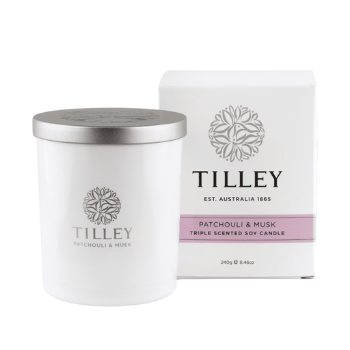 Tilley Soy Candle - Patchouli & Musk 45 Hour Scented Candle